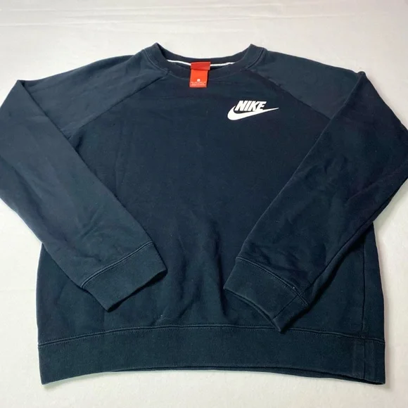 Nike Black Crewneck Sweatshirt Classic Athletic Style - Picture 5 of 10